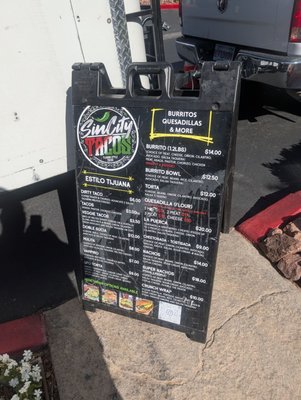 Menu photo 1 Sin City Tacos Las Vegas, NV Menu photo 1 Sin City Tacos Las Vegas, NV
