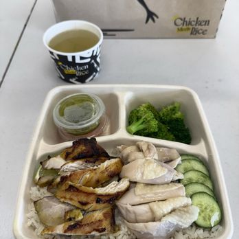 Chicken Meets Rice - Grilled Chicken and Hainan Chicken Box (GF) - Asian Fusion Near Me - Santa Clara, California Chicken Meets Rice - Grilled Chicken and Hainan Chicken Box (GF) - Asian Fusion Near Me - Santa Clara, California
