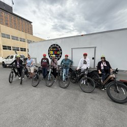 Our group on our E-bikes at Pablo's