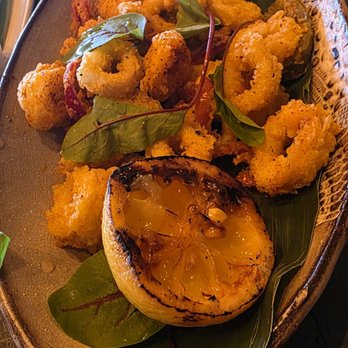 Toro Scottsdale - Crispy Calamari Charred lemon, Pickled Chili, Ginger Scsllion Dauce, Chipotle Aioli - Latin American Near Me - Scottsdale, Arizona Toro Scottsdale - Crispy Calamari Charred lemon, Pickled Chili, Ginger Scsllion Dauce, Chipotle Aioli - Latin American Near Me - Scottsdale, Arizona