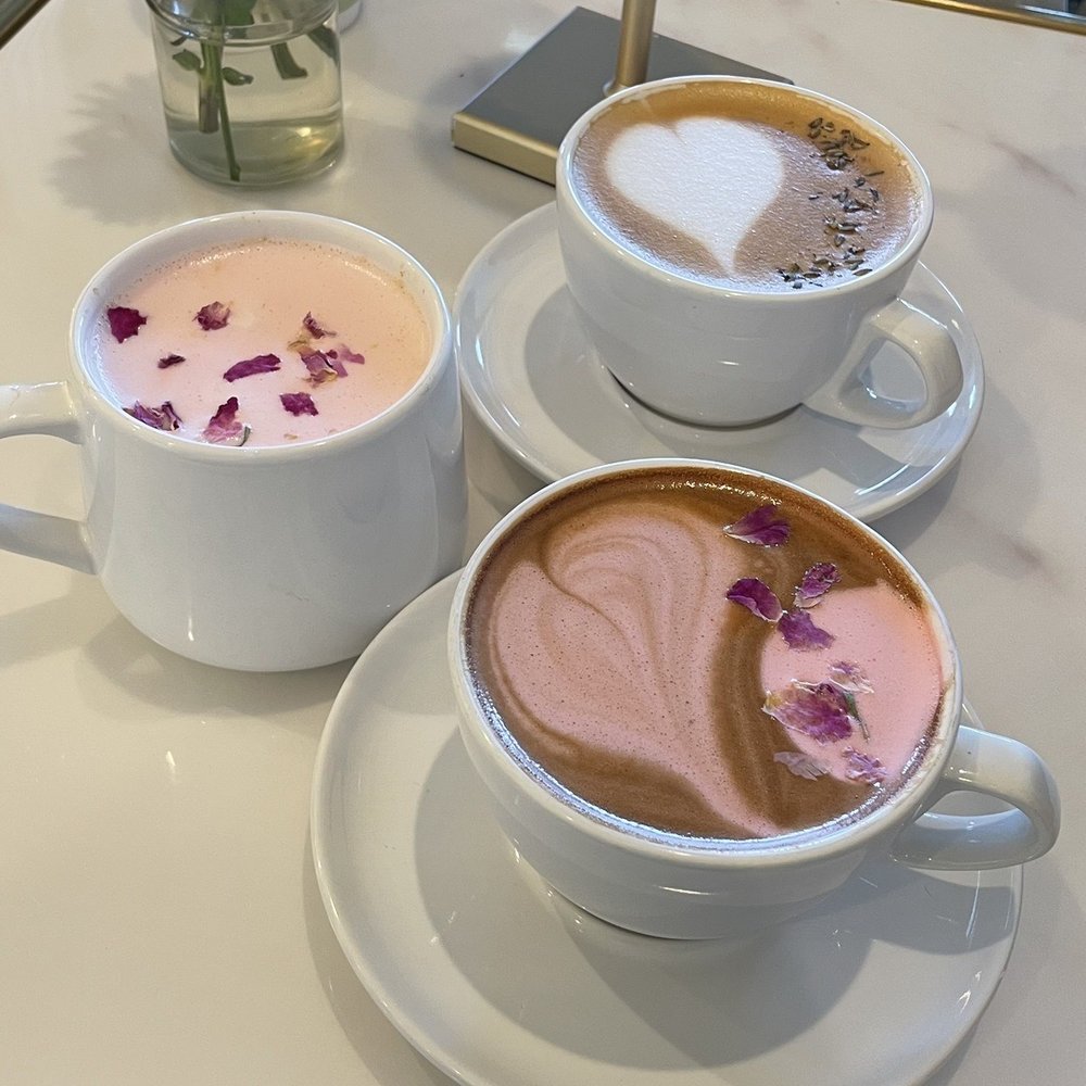 Marvel Cake - Rose and lavender lattes - Bakeries Near Me - Campbell, California