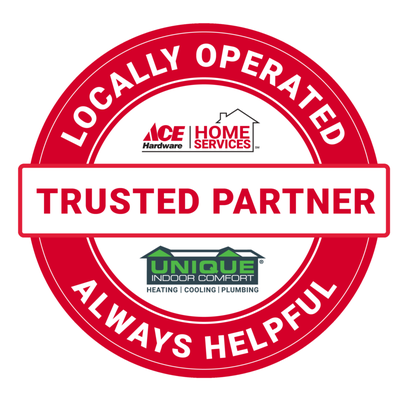 Unique Indoor Comfort Heating and Cooling Logo