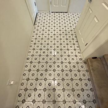 Rubio’s Flooring - a black and white floor - Flooring Near Me