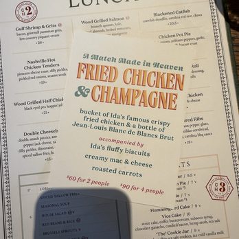 Ida Claire - Menu - Southern Near Me - Addison, Texas Ida Claire - Menu - Southern Near Me - Addison, Texas