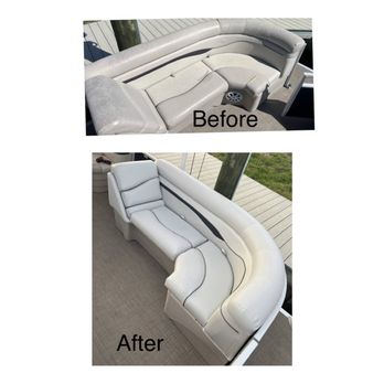 Prime Leather Fix - Boat seat reupholstery - Ponte Vedra, FL.
Full reupholstery in diamond-stitch marine-grade vinyl. - Furniture Reupholstery Near Me Prime Leather Fix - Boat seat reupholstery - Ponte Vedra, FL.
Full reupholstery in diamond-stitch marine-grade vinyl. - Furniture Reupholstery Near Me