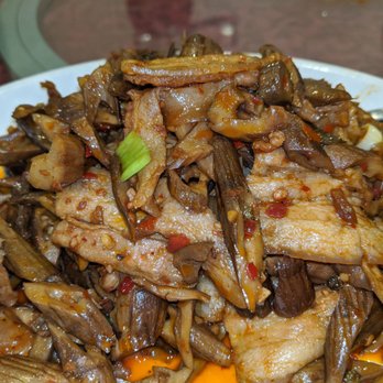 Hot Kitchen Sichuan Style 满嘴香 - Braised smoked bamboo w.sliced pork - Szechuan Near Me - Flushing, New York Hot Kitchen Sichuan Style 满嘴香 - Braised smoked bamboo w.sliced pork - Szechuan Near Me - Flushing, New York