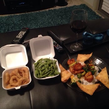 Golden Pot - FREE yummy crab Rangoon, sesame shrimp with broccoli and rice, edamame, and fried calamari... Delivery to apartment... Yum!!! - Chinese Near Me - McKinney, Texas