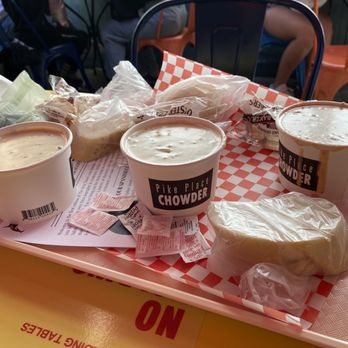 Pike Place Chowder - Boston clam chowder and seafood bisque - Seafood Near Me - Seattle, Washington