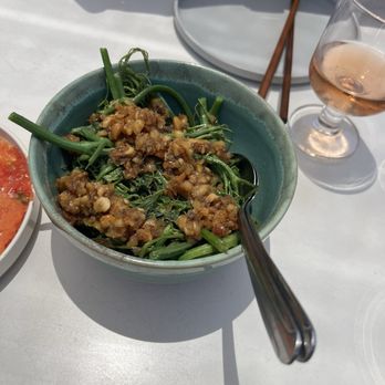 Crudo e Nudo - Squash tendrils - Seafood Near Me - Santa Monica, California