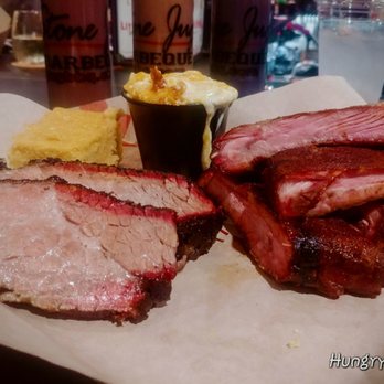 Stone Jug Barbeque - The Jug, 2 meat with 1 side and cornbread. - Barbeque Near Me - Peru, Illinois