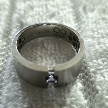 Javda - Matte 0.25 Ct Solitaire Princess Diamond Men's Half Wedding Band 14k White Gold - Jewelry Near Me - Los Angeles, California Javda - Matte 0.25 Ct Solitaire Princess Diamond Men's Half Wedding Band 14k White Gold - Jewelry Near Me - Los Angeles, California