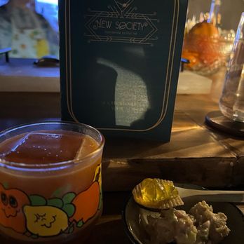 New Society - BBQ cocktail with potato salad side - Cocktail Bars Near Me - St. Louis, Missouri