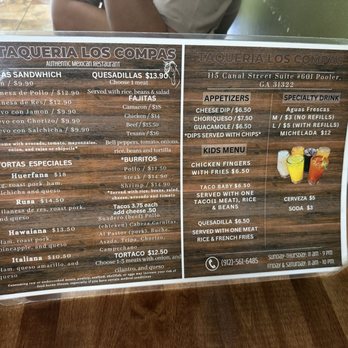 Taqueria Los Compas - Menu as of June 2025 - Mexican Near Me - Pooler, Georgia Taqueria Los Compas - Menu as of June 2025 - Mexican Near Me - Pooler, Georgia