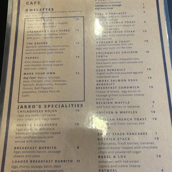 Jarro’s cafe - Menu page 2 of 2 - Breakfast & Brunch Near Me - Moorpark, California