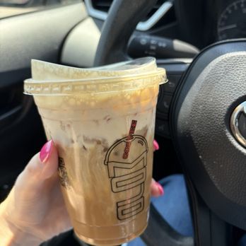 Mojo Coffee - Iced almond milk latte with pumpkin cold foam YUM - Coffee & Tea Near Me - Cedar Park, Texas Mojo Coffee - Iced almond milk latte with pumpkin cold foam YUM - Coffee & Tea Near Me - Cedar Park, Texas