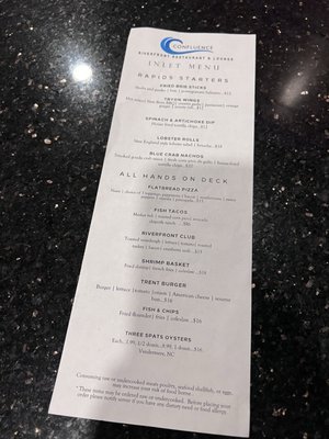 Menu photo 1 Confluence Restaurant and Lounge New Bern, NC Menu photo 1 Confluence Restaurant and Lounge New Bern, NC