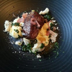 Westend Pumphouse - Wallaby porterhouse (med-rare) with chimi churrI and pangrattato.
