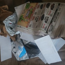 US Post Office - Note the envelope size that almost the width of the box & all the packages they damaged.