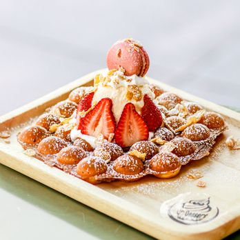 UC Dessert - Macaron egg puff with with ice cream IG: michellelieats - Desserts Near Me - Oakland, California UC Dessert - Macaron egg puff with with ice cream IG: michellelieats - Desserts Near Me - Oakland, California