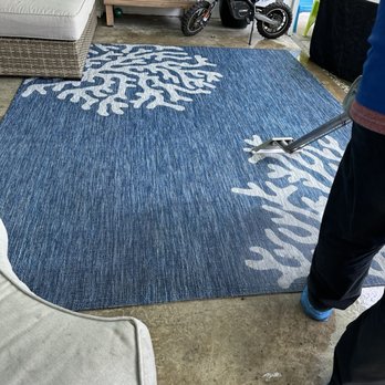 Maxclean Carpet & Tile Care - Outdoor rug. The white parts were nasty brown - Carpet Cleaning Near Me Maxclean Carpet & Tile Care - Outdoor rug. The white parts were nasty brown - Carpet Cleaning Near Me