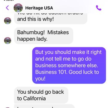 Heritage USA - This is the owner's response! Shame on her!! - Antiques Near Me - Sisters, Oregon Heritage USA - This is the owner's response! Shame on her!! - Antiques Near Me - Sisters, Oregon