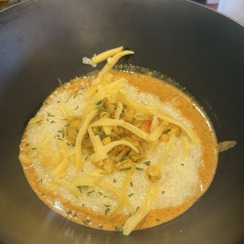 Scrambled - Grits with Gouda cheese and creole sauce - Breakfast & Brunch Near Me - McDonough, Georgia Scrambled - Grits with Gouda cheese and creole sauce - Breakfast & Brunch Near Me - McDonough, Georgia