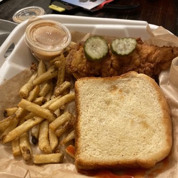 Hot Chickz - Chicken #1 Two Tenders on 2 Texas Toast & Fries Combo I couldn't eat the second one that's how big they are. - Chicken Wings Near Me - La Puente, California