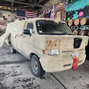 Faction Brewing - Dumb and Dumber van inside the brewery. - Breweries Near Me - Alameda, California