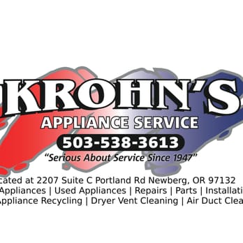 Krohns Appliance Service - Call us today! - Appliances & Repair Near Me - Newberg, Oregon Krohns Appliance Service - Call us today! - Appliances & Repair Near Me - Newberg, Oregon