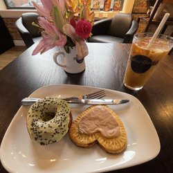 Fulton Yards Coffeehouse & Spirits - Cinnamon heart pastry with a match donut ...