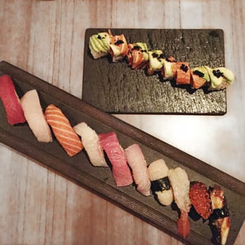 Kata Robata - 10 Piece Sushi Plate with Spicy Salmon Roll - Sushi Bars Near Me - Houston, Texas