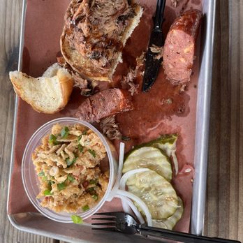 Hurtado Barbecue - Sorry, dug right in before taking picture. - Barbeque Near Me - Arlington, Texas