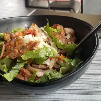 Covo - Bowl w/rice, pork, salad and giardiniera - Mediterranean Near Me - Bolingbrook, Illinois