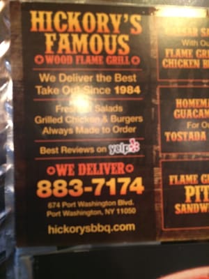 Menu photo 4 Hickory's Famous BBQ Grill Port Washington, NY