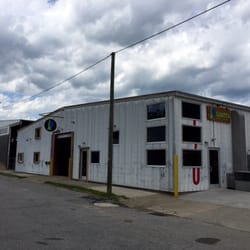 Squatch Bikes & Brews - Industrial look on the outside...