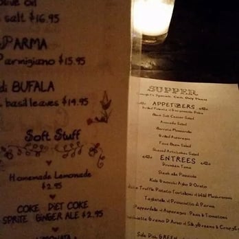 Supper - The menu - Italian Near Me - New York, New York