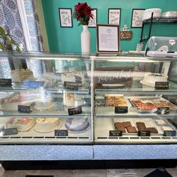 The Cakery - Display case of cakes, bars, brownies, and fudges