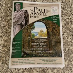 St. Paul the Apostle - Bangor - Front of this Week's Bulletin