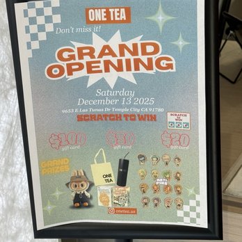 One Tea - Bubble Tea Near Me - Temple City, California