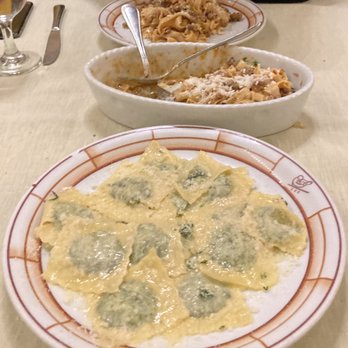 Cipriani - Spinach and ricotta ravioli with butter sage sauce. Bolognese - Italian Near Me - New York, New York