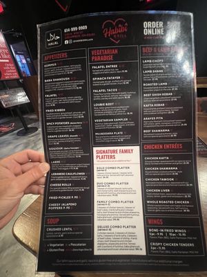 Menu photo 2 Habibi Grill Columbus, OH