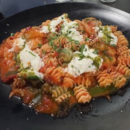 Special with pistachio sauce and burrata cheese!  Yum!
