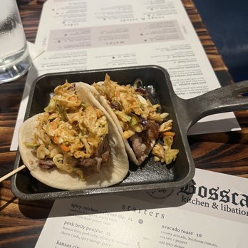 Bosscat Kitchen & Libations - Pork belly tacos - New American Near Me - Irvine, California