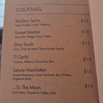 Selune - Menu - Live/Raw Food Near Me - Brooklyn, New York