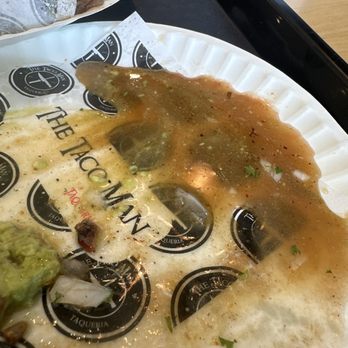 The Taco Man - Too much water salsa on a taco. - Mexican Near Me - Fontana, California