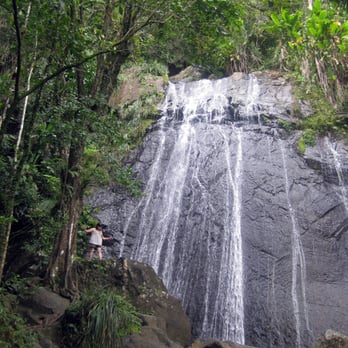 El Yunque Rainforest - Don't I look tiny compare to the falls? - Hiking Near Me - Luquillo, Puerto Rico El Yunque Rainforest - Don't I look tiny compare to the falls? - Hiking Near Me - Luquillo, Puerto Rico