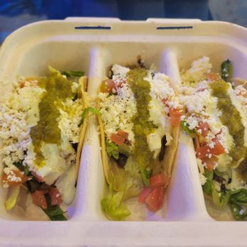 The Better Taco - Street corn steak tacos with tomatoes. Lettuce, cheese, Cilantro and jalapeno sauce - Tex-Mex Near Me - Virginia Gardens, Florida