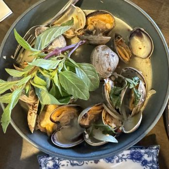 Amazing Basil - Clams in basil wine sauce - Asian Fusion Near Me - Fremont, California Amazing Basil - Clams in basil wine sauce - Asian Fusion Near Me - Fremont, California