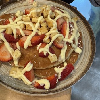 Eggcited Brunch House - Strawberry Cheesecake Pancakes - Breakfast & Brunch Near Me - McKinney, Texas Eggcited Brunch House - Strawberry Cheesecake Pancakes - Breakfast & Brunch Near Me - McKinney, Texas