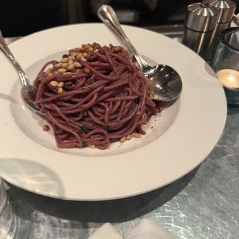Bar La Grassa - Red Wine Spaghetti with Pine Nuts - Italian Near Me - Minneapolis, Minnesota